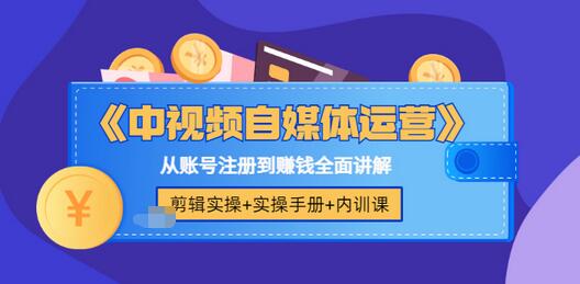 【副业项目3715期】中视频自媒体运营实操+实操手册+内训课，从账号注册到赚钱全面讲解-万图副业网