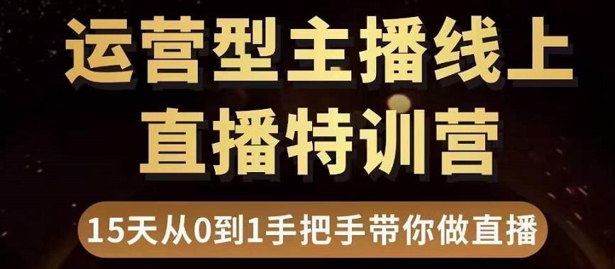 【副业项目3745期】慧哥直播电商运营型主播特训营，0基础15天手把手带你怎么做直播带货-万图副业网