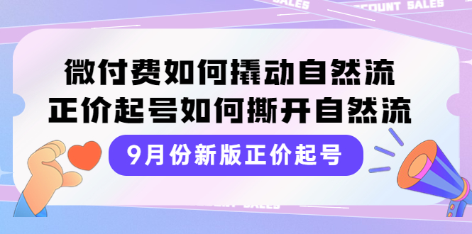 【副业项目4185期】新版正价起号，微付费如何撬动自然流，正价起号如何撕开自然流-万图副业网