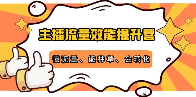 【副业项目4373期】主播流量效能提升营：懂流量、能种草、会转化，清晰明确方法规则-万图副业网