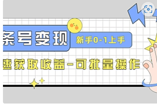 【副业项目4839期】2023头条号实操变现课：新手0-1轻松上手，快速获取收益-可批量操作-万图副业网