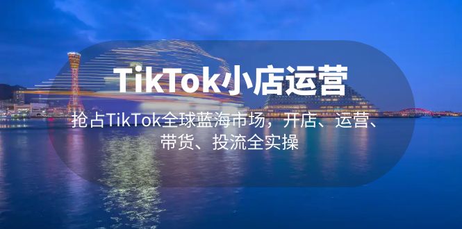 【副业项目5340期】TikTok小店运营 抢占TikTok全球蓝海市场，开店、运营、带货、投流全实操-万图副业网