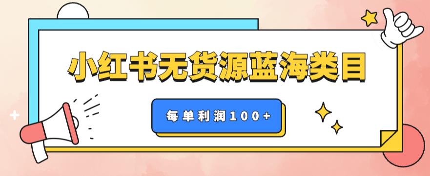 【副业项目6222期】小红书无货源做蓝海类目【每单利润50-200+】，单月轻松过万【揭秘】-万图副业网