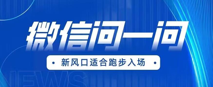 【副业项目6729期】全网首发微信问一问新风口变现项目（价值1999元）【揭秘】-万图副业网