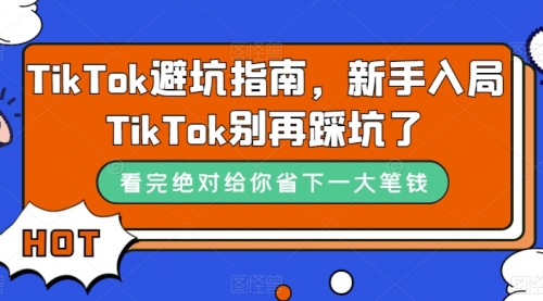 【副业项目7678期】TikTok·避坑指南，新手入局Tk别再踩坑了-万图副业网