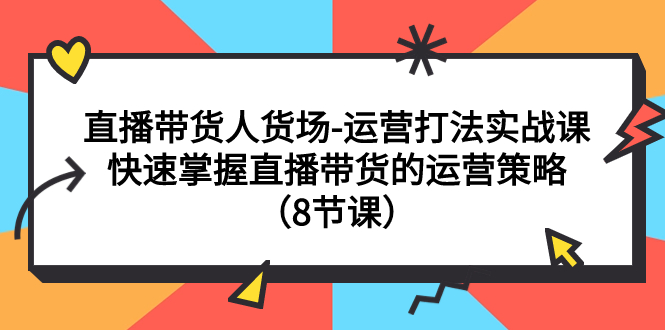 【副业项目7982期】直播带货人货场-运营打法实战课：快速掌握直播带货的运营策略（8节课）-万图副业网