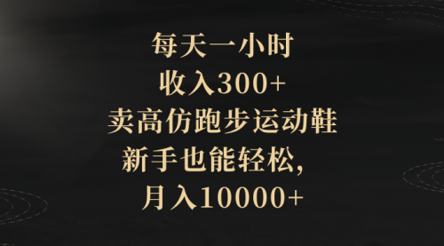 【副业项目8486期】每天一小时，收入300+，卖跑步运动鞋-万图副业网