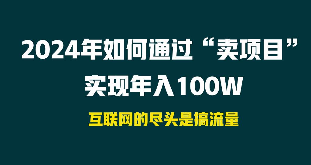 2024年如何通过“卖项目”实现年入100W-万图副业网