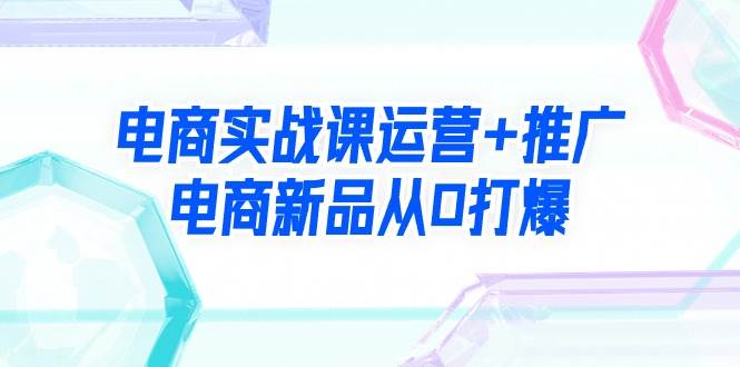 电商实战课运营+推广，电商新品从0打爆（99节视频课）-万图副业网