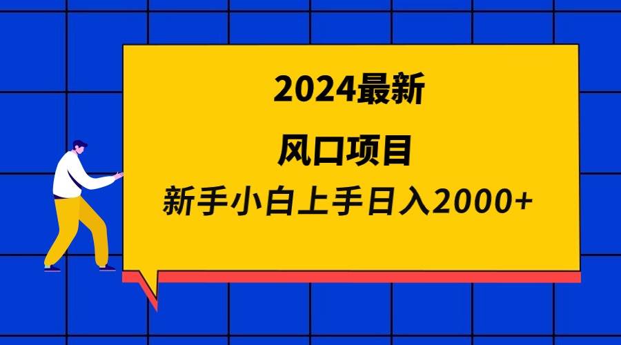 2024最新风口项目 新手小白日入2000+-万图副业网