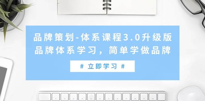 品牌策划-体系课程3.0升级版，品牌体系学习，简单学做品牌（高清无水印）-万图副业网