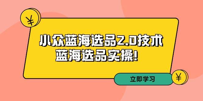 拼多多培训第33期：小众蓝海选品2.0技术-蓝海选品实操！-万图副业网