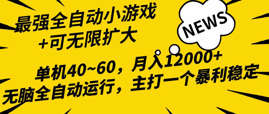 2024最新全网独家小游戏全自动，单机40~60,稳定躺赚，小白都能月入过万-万图副业网