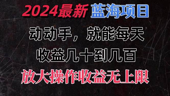 有手就行的2024全新蓝海项目，每天1小时收益几十到几百，可放大操作收…-万图副业网