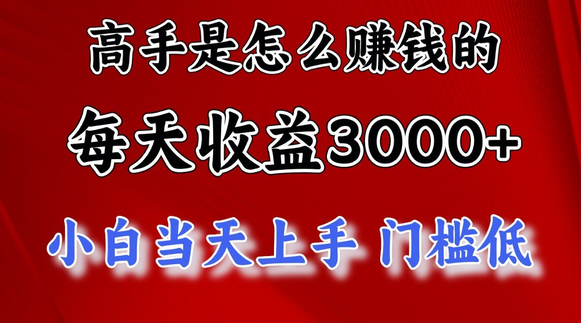 一天收益3000左右，长期项目，很稳定！-万图副业网