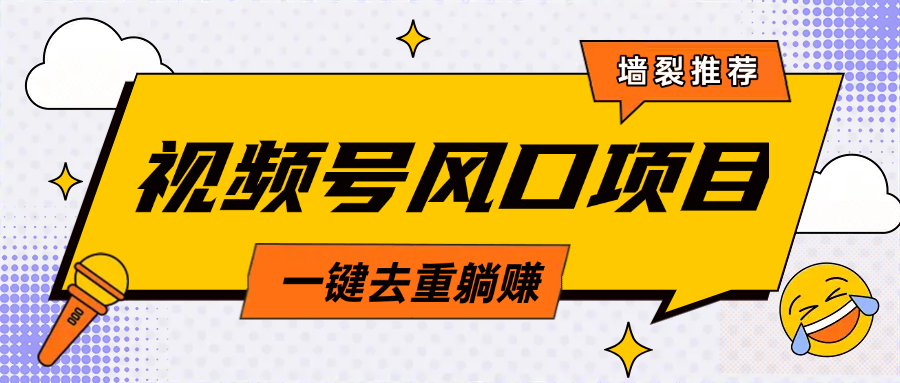 视频号风口蓝海项目，中老年人的流量密码，简单无脑，一键去重，轻松月入过万-万图副业网